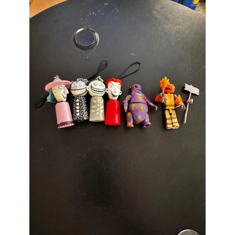 Disney Nightmare Before Christmas Figure Lot Oogie Boogie Jack Light Up Keychain